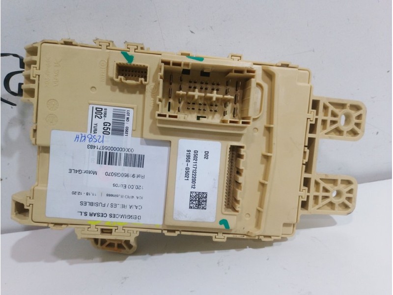 Recambio de caja reles / fusibles para kia niro business referencia OEM IAM 91950G5070  