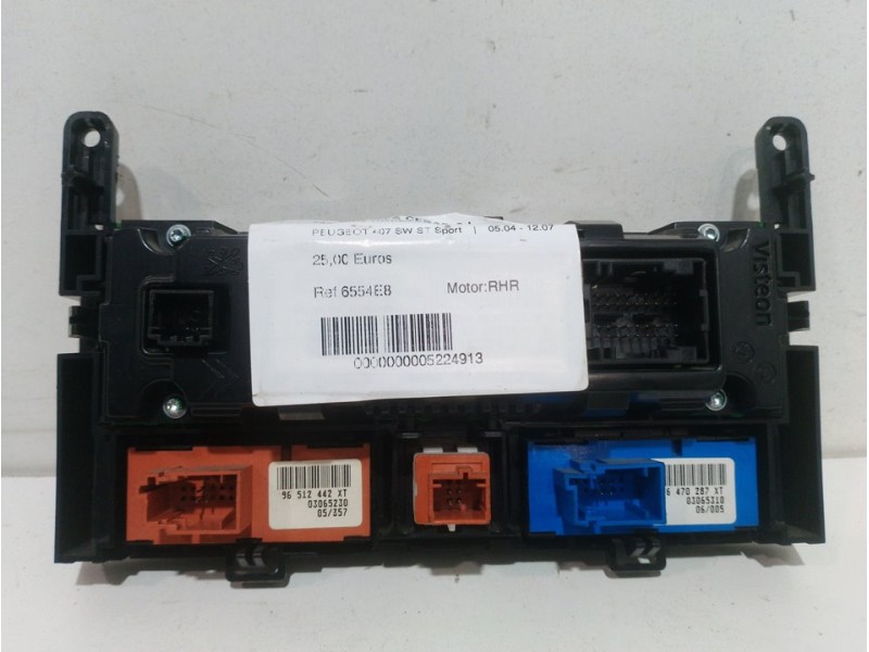 Recambio de mando calefaccion / aire acondicionado para peugeot 407 sw st sport referencia OEM IAM 96573322  