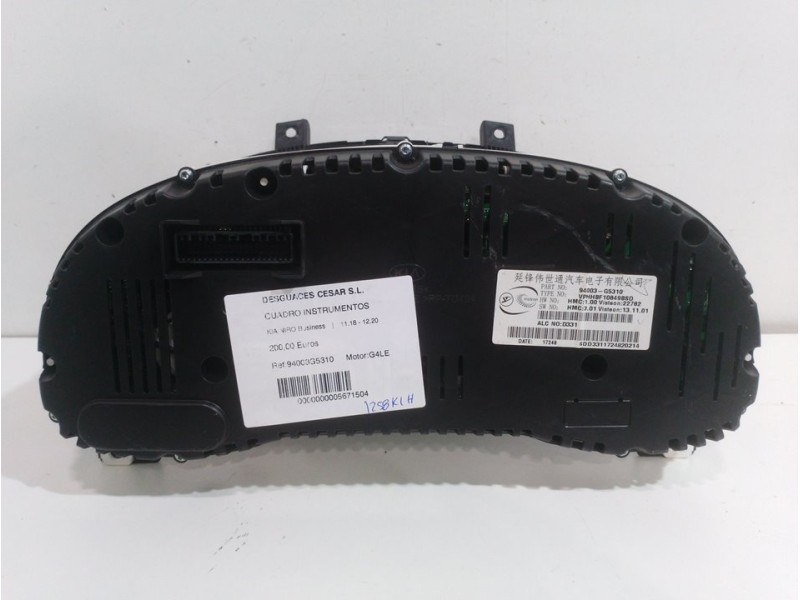 Recambio de cuadro instrumentos para kia niro business referencia OEM IAM 94003G5310  