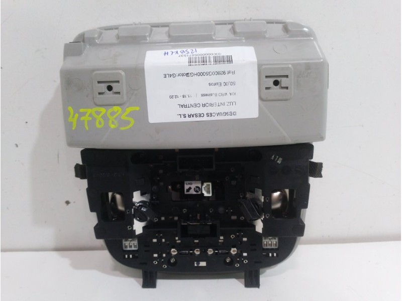 Recambio de luz interior central para kia niro business referencia OEM IAM 92800G5000HGC  