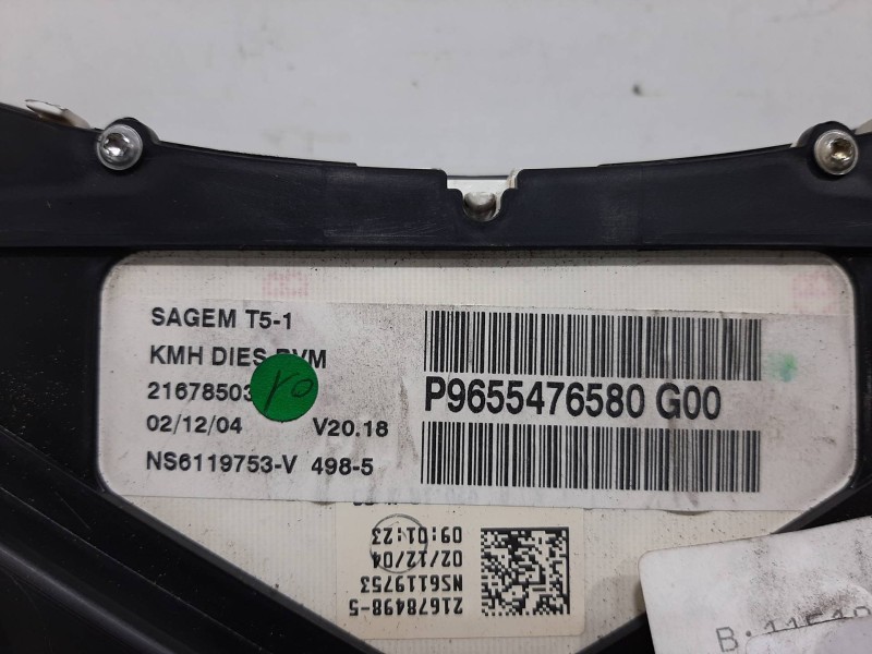 Recambio de cuadro instrumentos para peugeot 307 break/sw (s2) sw pack + referencia OEM IAM 9655476580G  