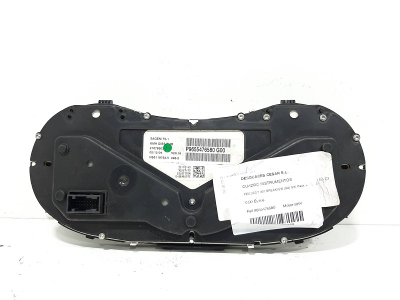 Recambio de cuadro instrumentos para peugeot 307 break/sw (s2) sw pack + referencia OEM IAM 9655476580G  