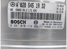 Recambio de centralita motor uce para mercedes-benz clase a (w168) 170 cdi (168.008) referencia OEM IAM 0281010118 A0285451932 
