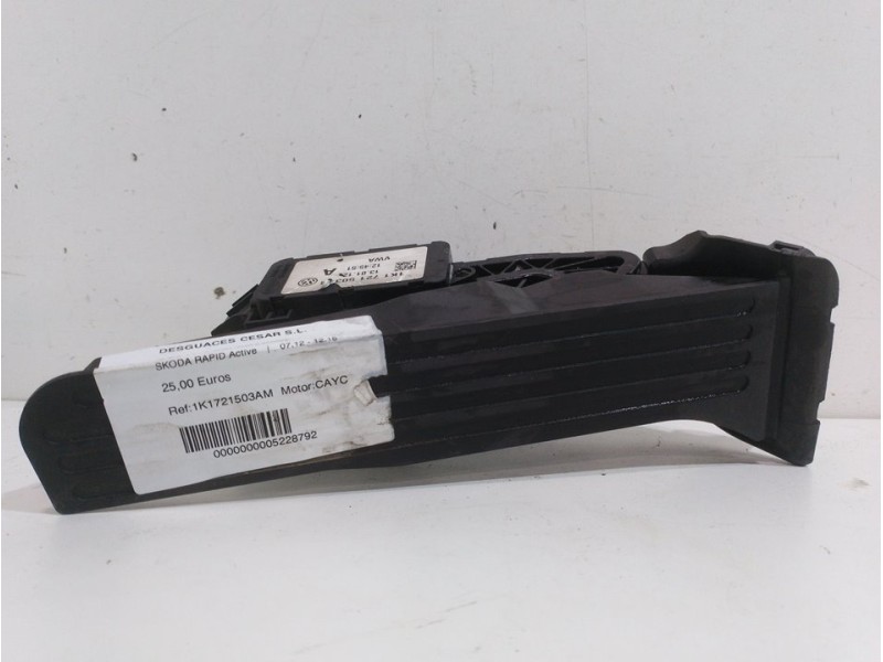 Recambio de pedal acelerador para skoda octavia berlina (1z3) family referencia OEM IAM 1K1721503AM 6 PINES 