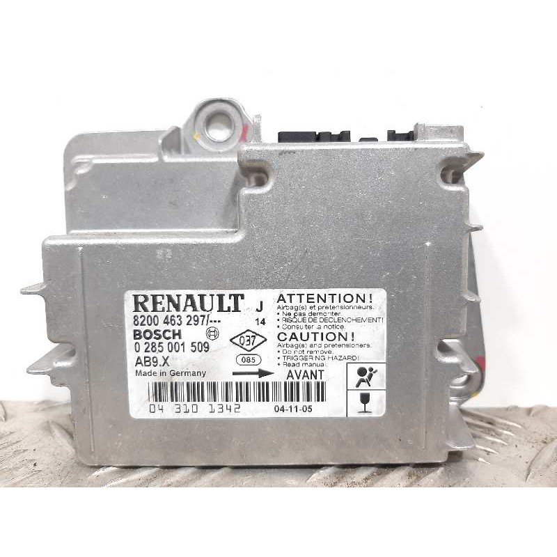 Recambio de centralita airbag para renault modus confort dynamique referencia OEM IAM 0285001509 8200463297 