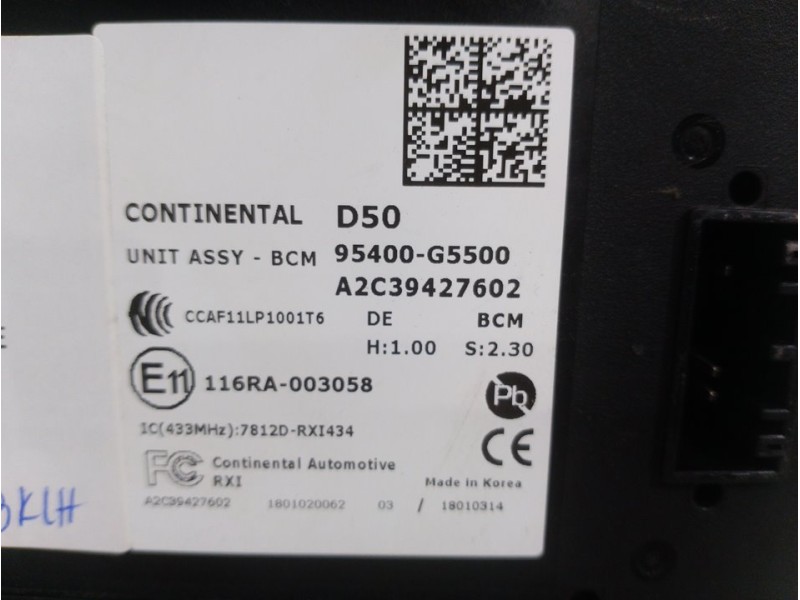 Recambio de modulo electronico para kia niro business referencia OEM IAM 95400G55  