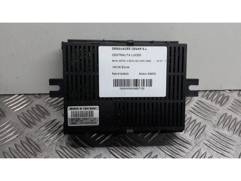 Recambio de centralita luces para bmw serie 5 berlina (e60) 525d referencia OEM IAM 9154943  