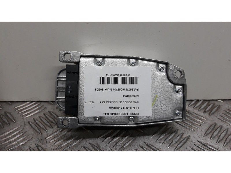 Recambio de centralita airbag para bmw serie 5 berlina (e60) 525d referencia OEM IAM 6577916055701  