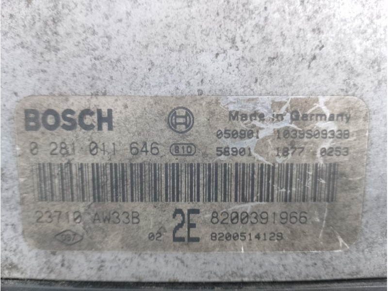 Recambio de centralita motor uce para nissan primera berlina (p12) acenta referencia OEM IAM 0281011646  