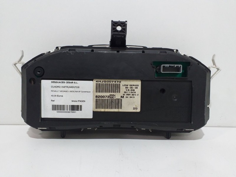 Recambio de cuadro instrumentos para renault megane ii berlina 5p dynamique referencia OEM IAM   