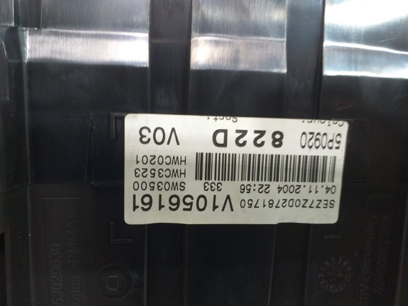 Recambio de cuadro instrumentos para seat toledo (5p2) sport-up referencia OEM IAM 5P0920822D 5P0920822D 