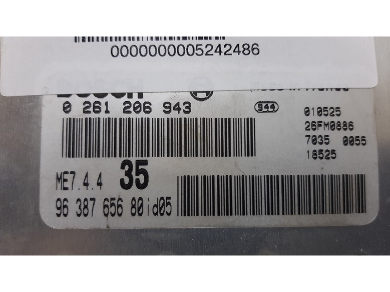 Recambio de centralita motor uce para peugeot 307 (s1) xs referencia OEM IAM 0261206943 9638765680 