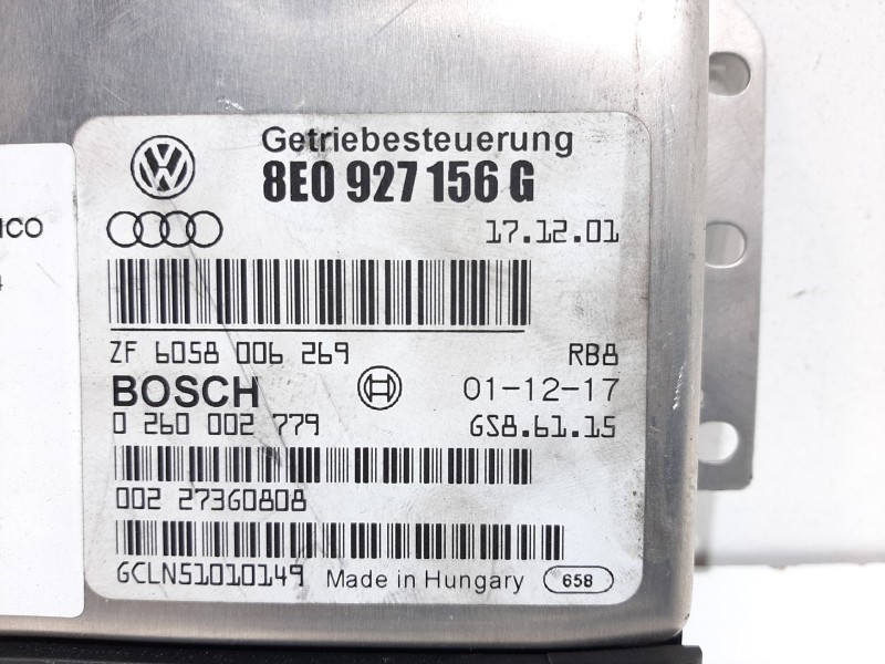 Recambio de centralita cambio automatico para audi a4 avant (8e) 3.0 referencia OEM IAM 8E0927156 0260002779 