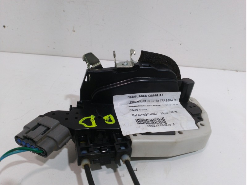 Recambio de cerradura puerta trasera derecha para nissan micra (k13) acenta referencia OEM IAM 825001HD0C  