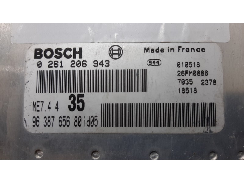 Recambio de centralita motor uce para peugeot 307 (s1) xs referencia OEM IAM 0261206943 9638765680 