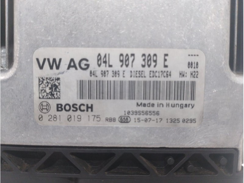 Recambio de centralita motor uce para seat toledo (kg3) reference referencia OEM IAM 04B997027L 0281019175 04L907309E