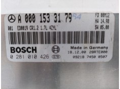 Recambio de centralita motor uce para mercedes-benz clase a (w168) 170 cdi (168.008) referencia OEM IAM A0001533179  0281010426 2