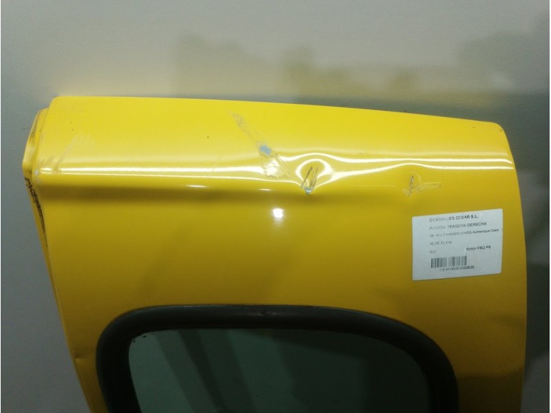 Recambio de puerta trasera derecha para renault kangoo (f/kc0) authentique oasis referencia OEM IAM  AMARILLA 