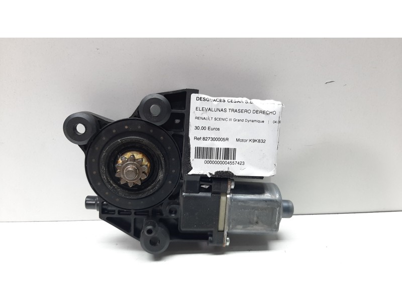 Recambio de elevalunas trasero derecho para renault scenic iii grand dynamique referencia OEM IAM 827300005R  