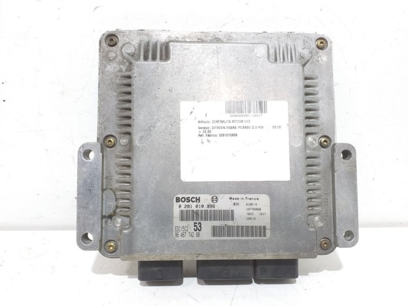 Recambio de centralita motor uce para citroën xsara picasso 2.0 hdi referencia OEM IAM 0281010996  