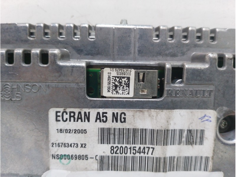 Recambio de pantalla multifuncion para renault espace iv (jk0) dynamique referencia OEM IAM 8200154477  