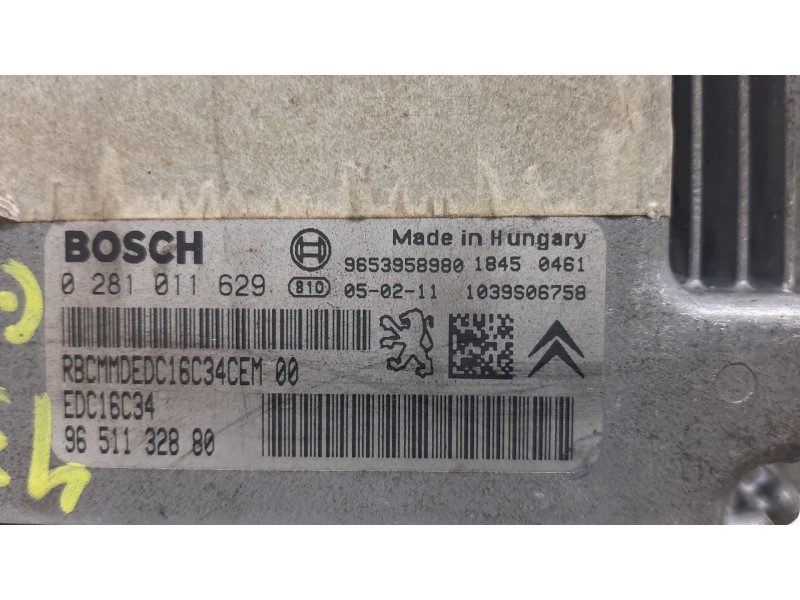 Recambio de centralita motor uce para citroën c4 berlina sx referencia OEM IAM 0281011629 9651132880 