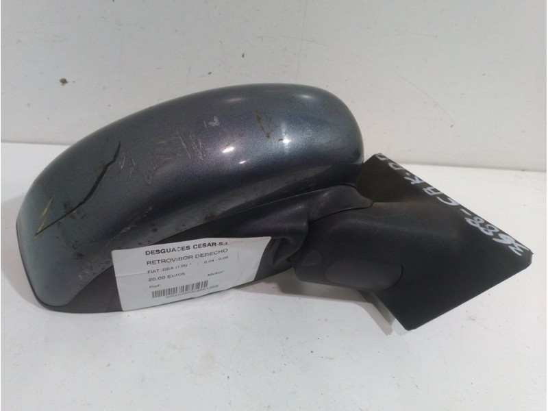 Recambio de retrovisor derecho para fiat idea (135) referencia OEM IAM  GRIS ELECTRICO