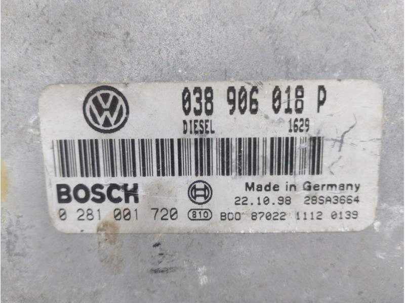 Recambio de centralita motor uce para volkswagen passat berlina (3b2) comfortline referencia OEM IAM 038906018P 0281001720 