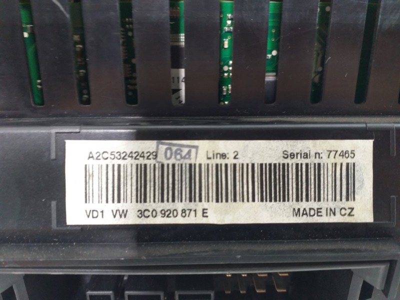 Recambio de cuadro instrumentos para volkswagen passat berlina (3c2) edition plus referencia OEM IAM A2C53117394 A2C53042108 A2C