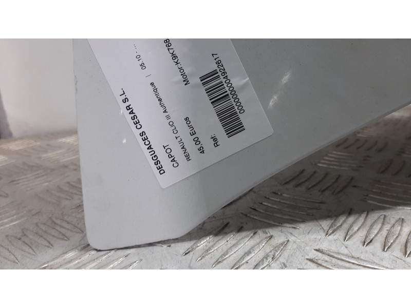 Recambio de capot para renault clio iii authentique referencia OEM IAM  BLANCO 