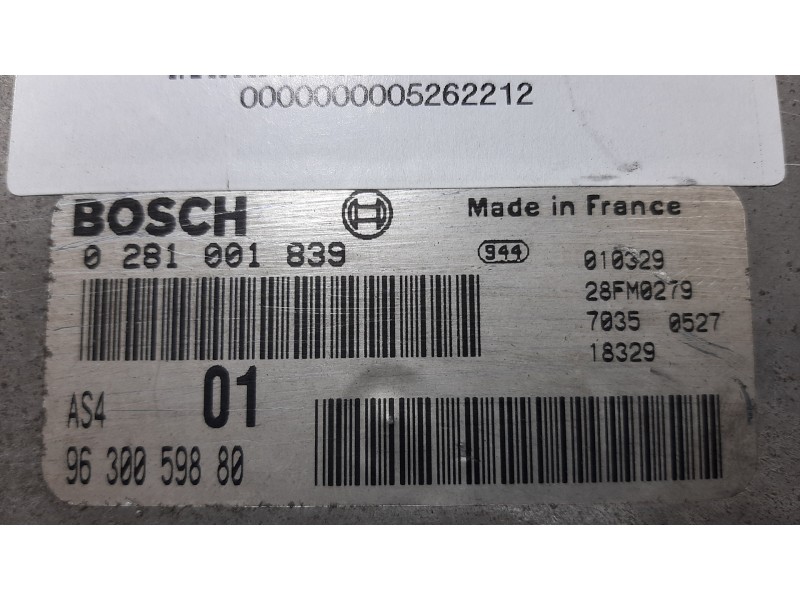Recambio de centralita motor uce para peugeot 106 (s2) max d referencia OEM IAM 0281001839 9630059880  Recambio de centralita motor uce para peugeot 106 (s2) max d referencia OEM IAM 0281001839 9630059880