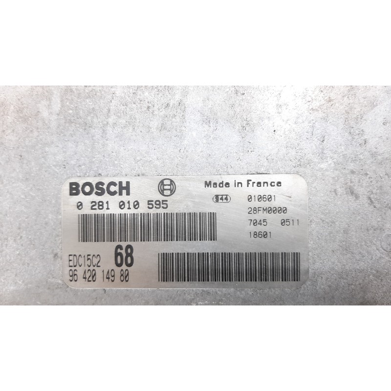 Recambio de centralita motor uce para citroën xsara picasso 2.0 hdi vivace referencia OEM IAM 0281010595 9642014980 