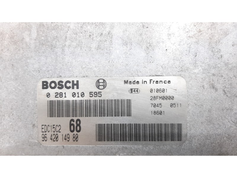 Recambio de centralita motor uce para citroën xsara picasso 2.0 hdi vivace referencia OEM IAM 0281010595 9642014980 