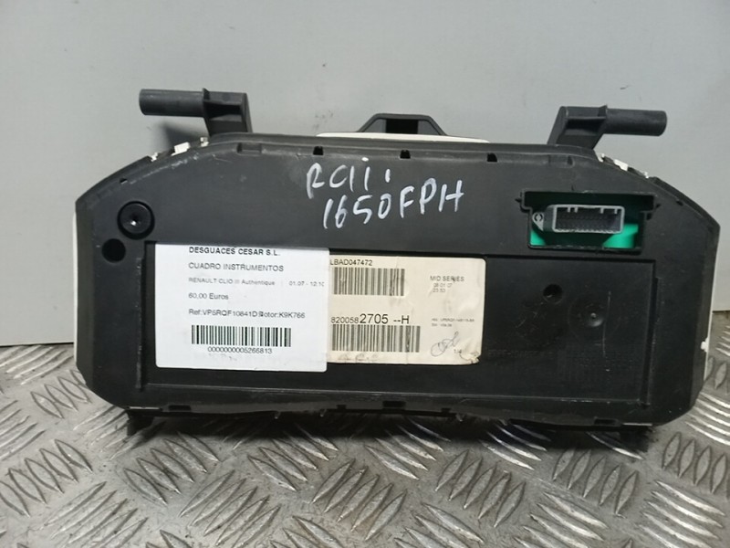 Recambio de cuadro instrumentos para renault clio iii authentique referencia OEM IAM VP5RQF10841DB  