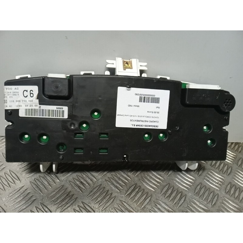 Recambio de cuadro instrumentos para toyota corolla (e12) 1.4 d-4d luna compact referencia OEM IAM   