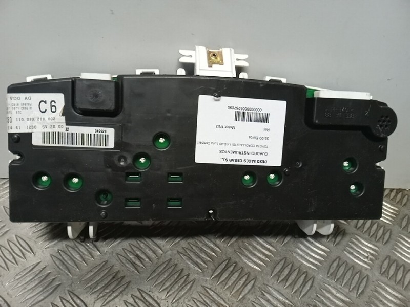 Recambio de cuadro instrumentos para toyota corolla (e12) 1.4 d-4d luna compact referencia OEM IAM   