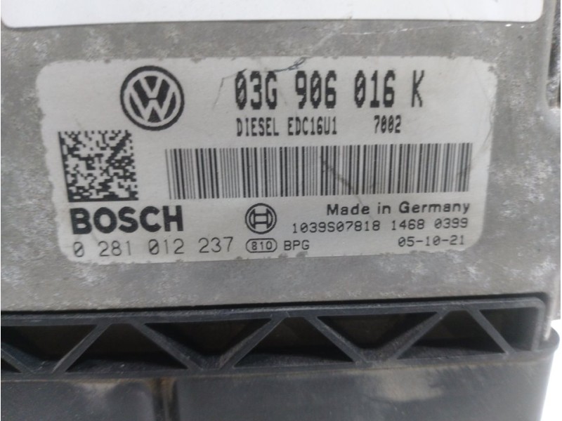 Recambio de centralita motor uce para skoda octavia berlina (1z3) collection referencia OEM IAM 03G906016K  