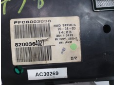 Recambio de cuadro instrumentos para renault megane ii coupe/cabrio confort dynamique referencia OEM IAM 8200364027   2