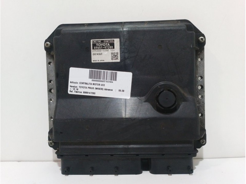 Recambio de centralita motor uce para toyota prius (nhw30) advance referencia OEM IAM 8966147280 2753007394 