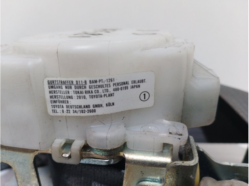 Recambio de cinturon seguridad delantero derecho para toyota prius (nhw30) advance referencia OEM IAM  J082512 GRIS