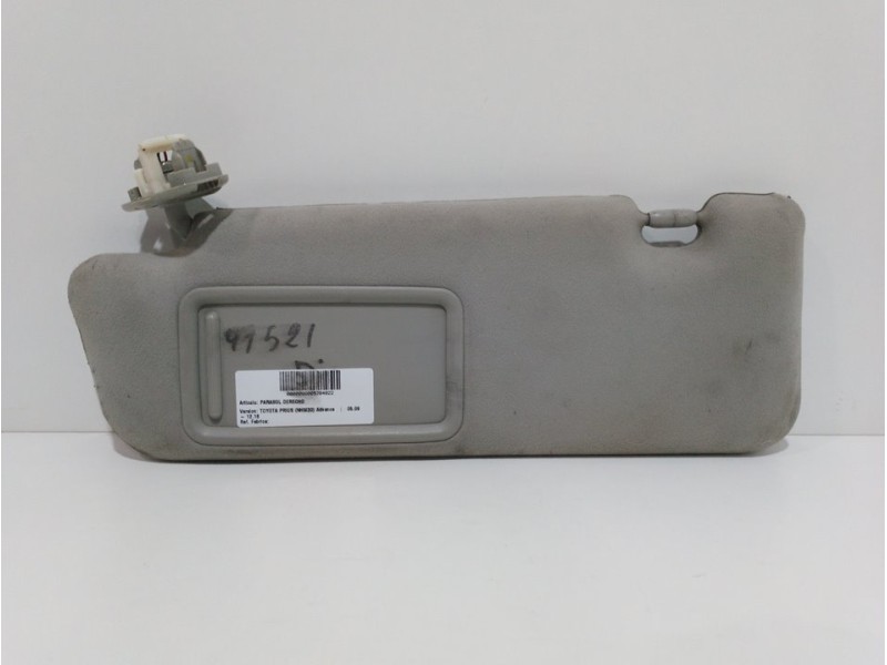 Recambio de parasol derecho para toyota prius (nhw30) advance referencia OEM IAM   