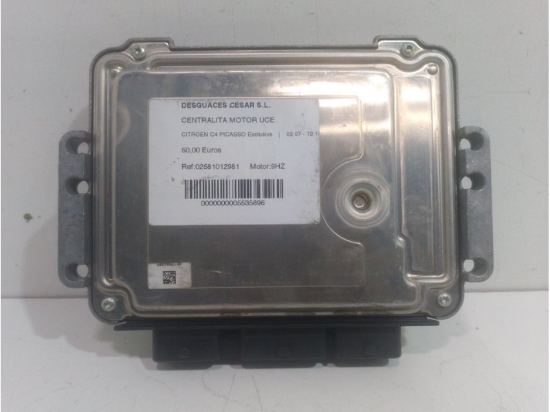 Recambio de centralita motor uce para citroën c4 picasso exclusive referencia OEM IAM 02581012981 BOSCH 9664617680