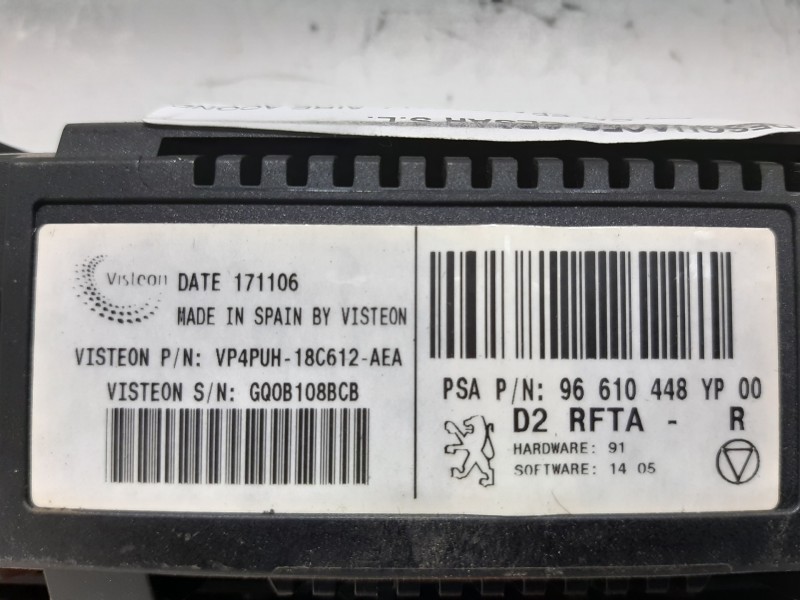 Recambio de mando calefaccion / aire acondicionado para peugeot 407 sw sr sport referencia OEM IAM 96610448  