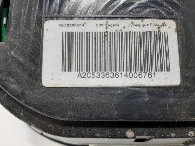 Recambio de cuadro instrumentos para renault megane iii coupe dynamique referencia OEM IAM A2C53363614  