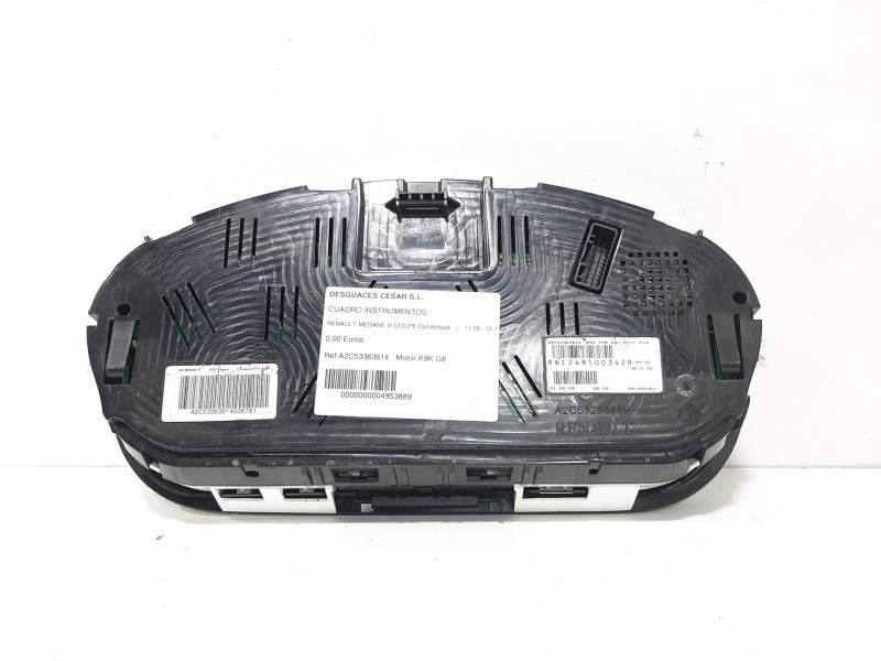 Recambio de cuadro instrumentos para renault megane iii coupe dynamique referencia OEM IAM A2C53363614  