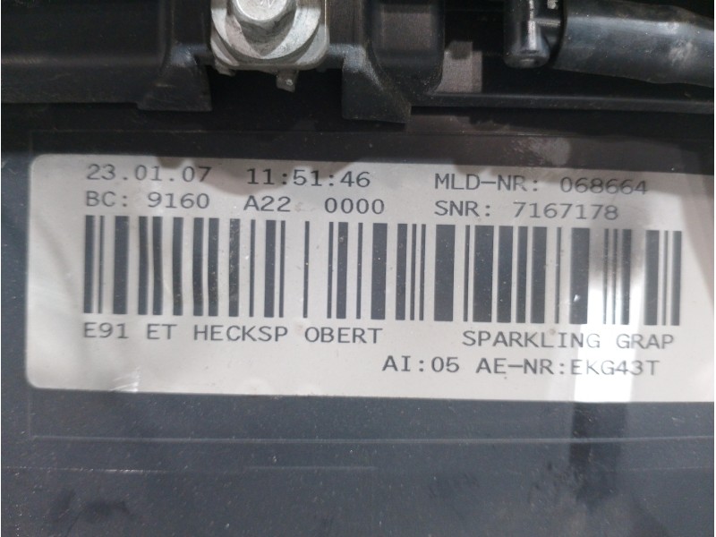 Recambio de aleron trasero para bmw serie 3 touring (e91) 320d referencia OEM IAM  9160A220000 GRIS