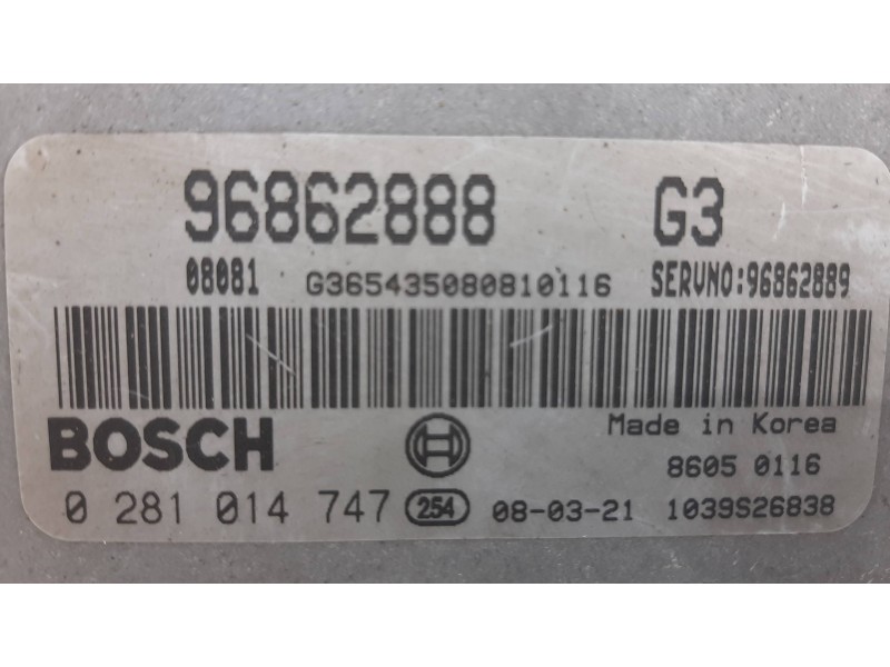 Recambio de centralita motor uce para chevrolet epica lt referencia OEM IAM 0281014747  