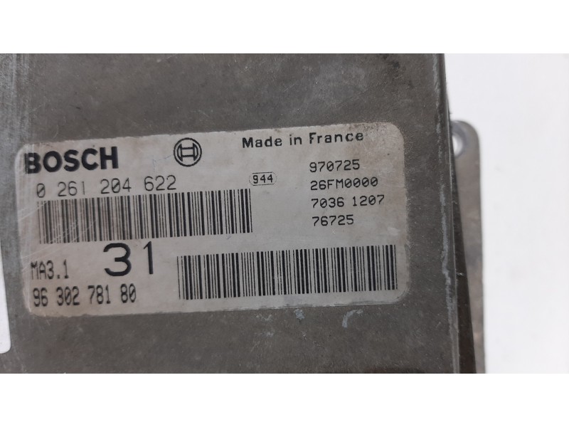 Recambio de centralita motor uce para citroën saxo 1.1 monaco referencia OEM IAM 0261204622 9630278180 