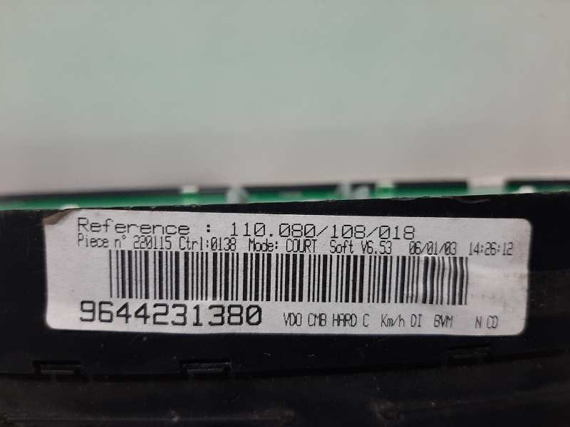 Recambio de cuadro instrumentos para peugeot 406 coupe (s1/s2) 2.2 hdi chess referencia OEM IAM 9644231380  