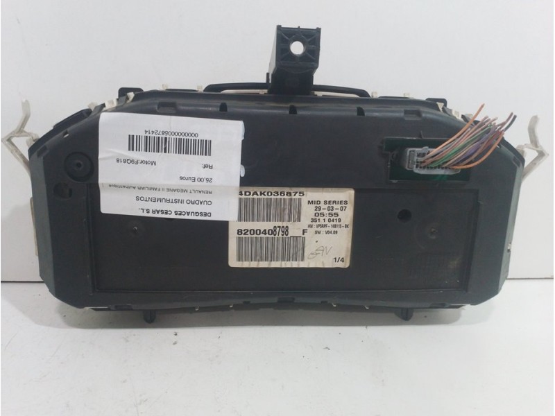 Recambio de cuadro instrumentos para renault megane ii familiar authentique referencia OEM IAM   